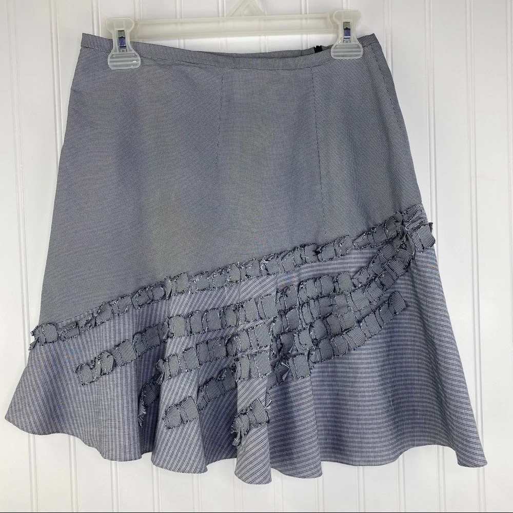 Sachin + Babi for Ankasa Gray Houndstooth Ruffle Skirt 4